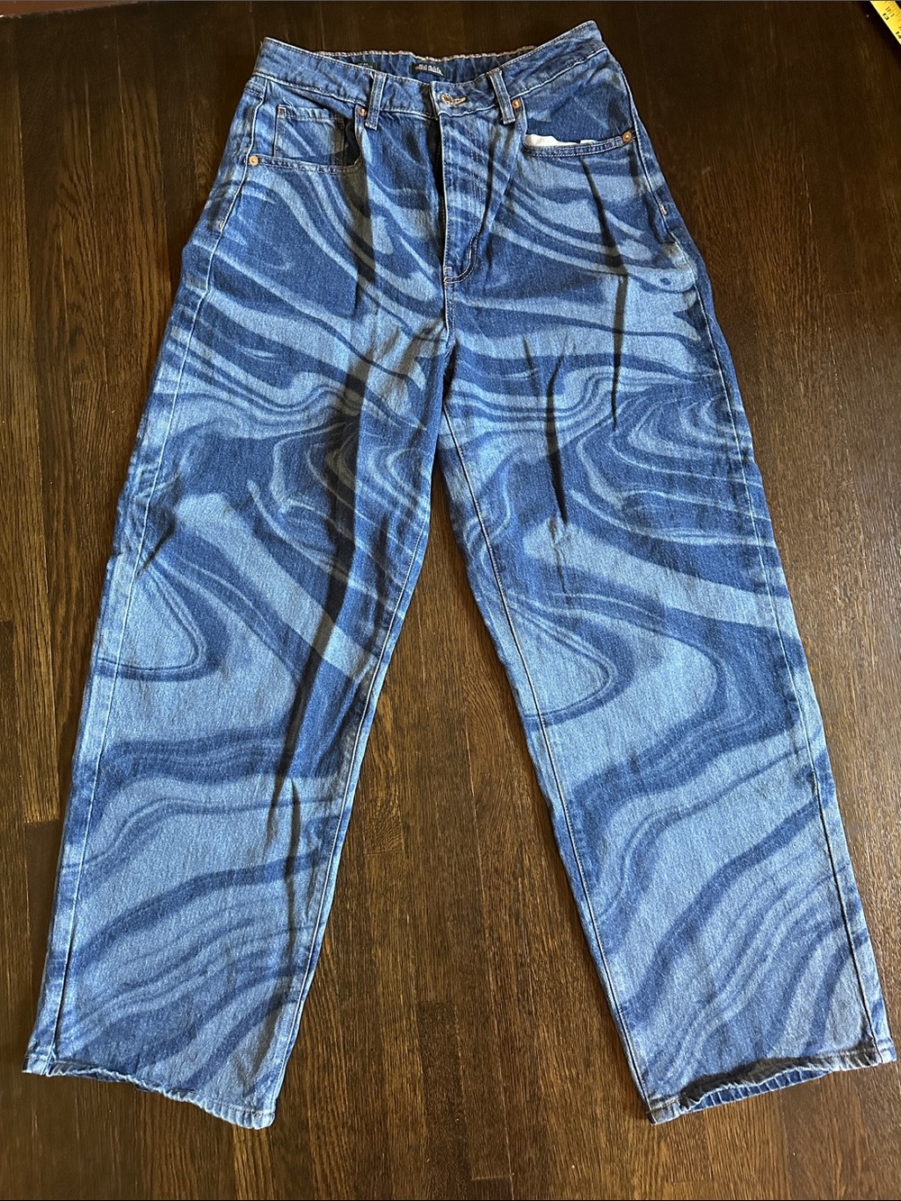 Targets Wild Fable Dark Blue Marble Denim Jeans Size 30”
